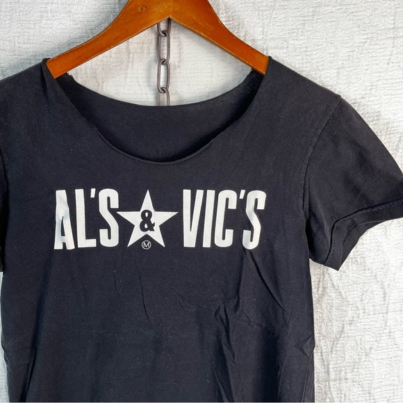 Vintage Al’s and Vic’s Bar in Missoula Montana T Shirt All Star Black White Top - Picture 2 of 12